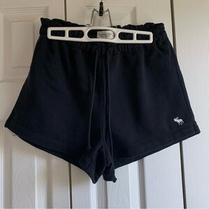 A&F Black Drawstring Sweat Shorts